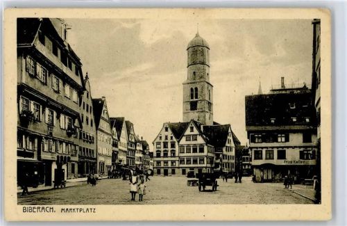 88400 W7950 Biberach an der Riß - Kirche, Ortsansicht, Marktplatz