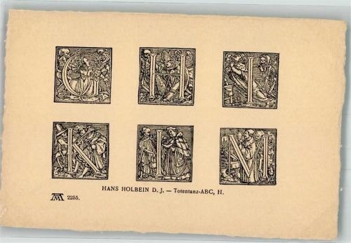 Hans Holbein Totentanz ABC II Der Tod als Skelett