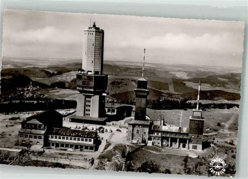 61389 W6384 Feldberg , Taunus Foto AK Fliegeraufnahme Großer Feldberg Aussichtsturm Fernsehturm