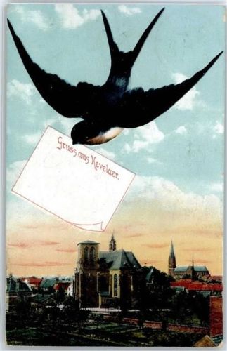 47623 W4178 Kevelaer Künstlerkarte Schwalbengruss