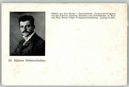 Dr. Alphons Hättenschwiller Jurist Publizist