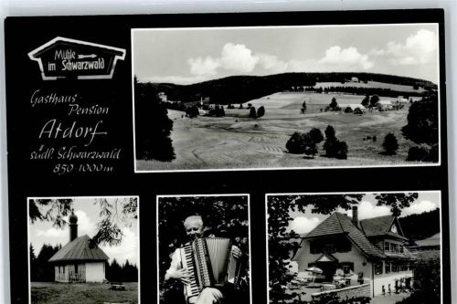 79737 W7881 Herrischried - Kirche, Ortsansicht, Gasthaus Pension Mühle