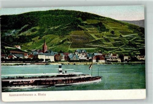 Assmannshausen 1907 Raddampfer Rheingold