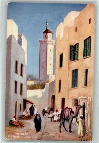 Essaouira A Street in Mogador Oilette Serie Morocco II No. 7428