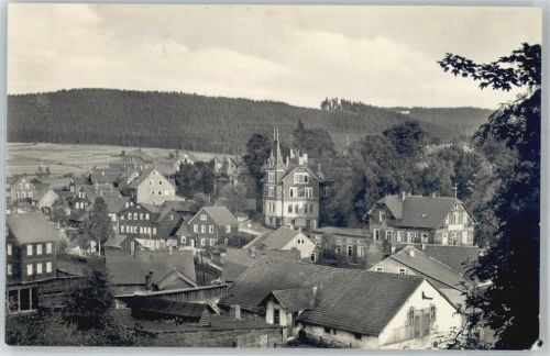 98749 O6433 Scheibe-Alsbach - Blick zum Erholungsheim Schwarza-Quelle VEB Leipziger Kugellagerfabrik