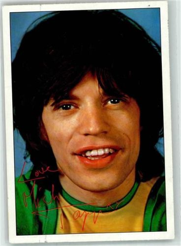 Mick Jagger Bravo Autogrammkarte