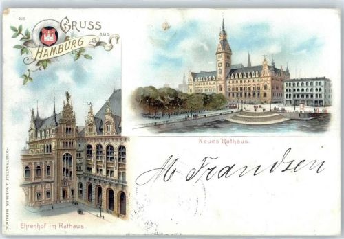 20095 W2000 Hamburg - Ehrenhof im Rathaus, Neues Rathaus