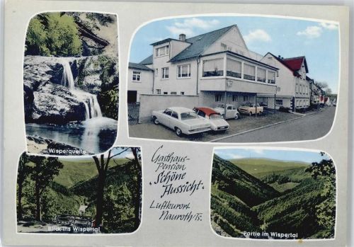 65321 W6209 Nauroth , Untertaunuskr - Gasthaus, Pension Schöne Aussicht, Wisperquelle, Wispertal