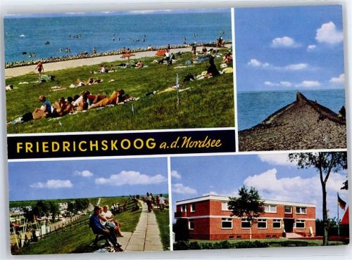 25718 W2228 Friedrichskoog , Dithm - Strandpartie, Deich, Mole