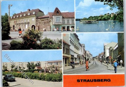 15344 O1260 Strausberg - Grosse Strasse Straussee Kinderkrippe Sparkasse