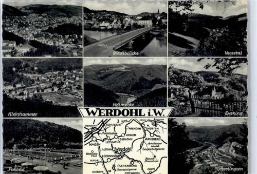 Werdohl Kirche, Ortsansicht, Stadtbrücke, Versetal, Eveking, Freibad, Kleinhammer, Hölmecke