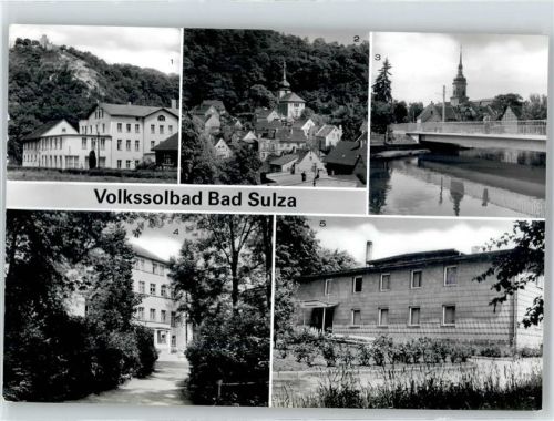 99518 O5322 Bad Sulza - Sanatorium am Gradierwerk, Sonnenburg, Herlitzberg, Neue Ilmbrücke, Kindersanatorium August Fröhlich, Kirche, Kurheim Sophie