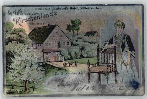 21720 W2162 Mittelnkirchen - Heinhokel's Hotel, Altländer Braut in Nationaltracht