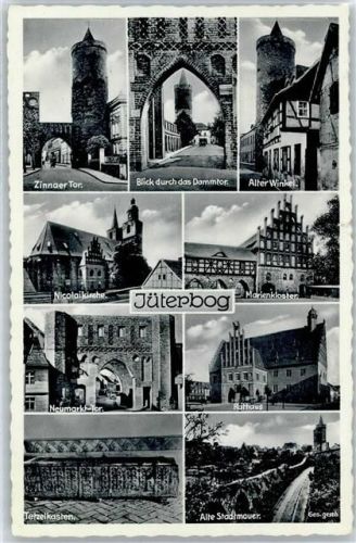 Jüterbog Rathaus, Marienkloster, Kirche, Zinnaer Tor