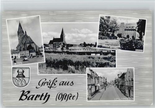 18356 O2380 Barth - St. Marien, Ortsansicht, Rathaus