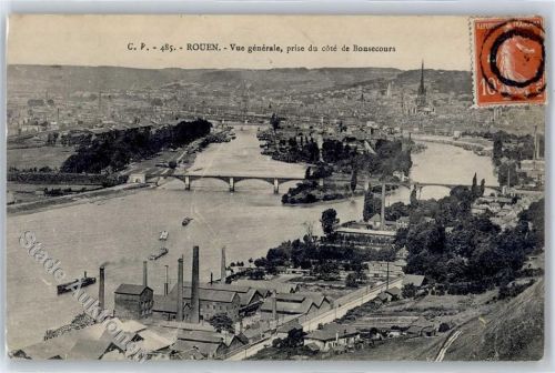 Rouen Vue generale, prise du cote de Bonsecours