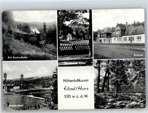 Elend Brockenbahn, Bahnhof, Die kleinste Kirche, Schwimmbad Waldfreibad, Elendstal