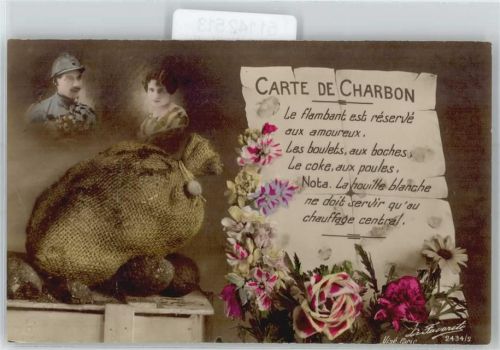 Verlag Favorite Nr.2434 , Kartoffeln , Liebe , Poesie Patriotik WK I, Frankreich
