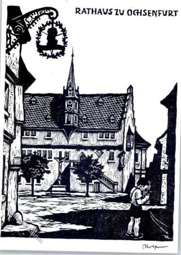 Ochsenfurt Rathaus sign. Richard Rother