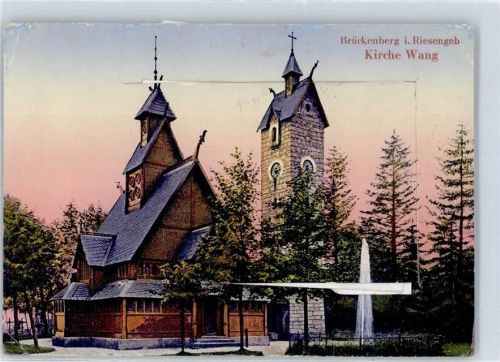 Krummhübel Leporello, Riesengebirge, Kirche Wang