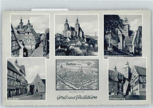Walldürn Rathaus, Missionskreuz, Kirchenstieg, Am Bild, Kirche