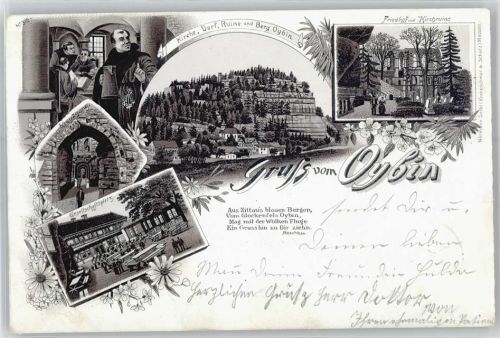 02797 O8806 Kurort Oybin - Kirche, Kreuzgang, Gesellschaftsplatz, Friedhof und Kirchruine