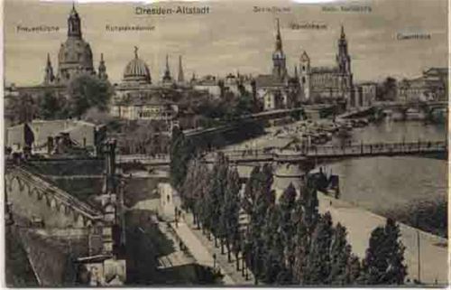 Dresden Leporello, Blick zur Altstadt