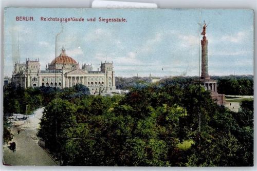 10115 W1000 Berlin Mitte - Leporello, Reichstagsgebäude, Siegessäule