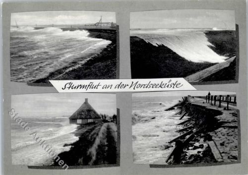 Norderhafen Sturmflut an der Nordseeküste
