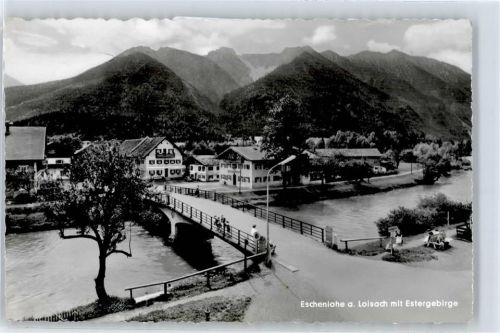 82438 W8116 Eschenlohe , Loisach - Blick zum Estergebirge