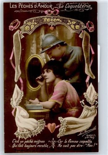 Verlag Vise Paris Nr.2497 , Spiegel , Liebe , Poesie Patriotik WK I, Frankreich