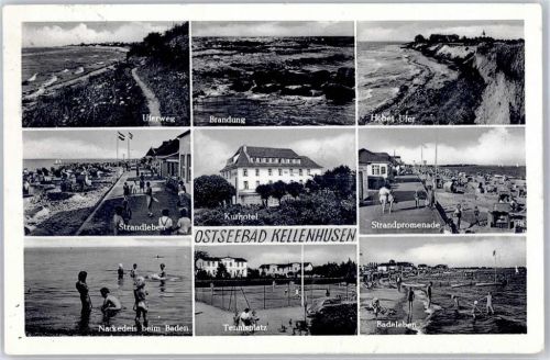 Kellenhusen Kurhotel Strandpromenade Uferweg Tennis Brandung