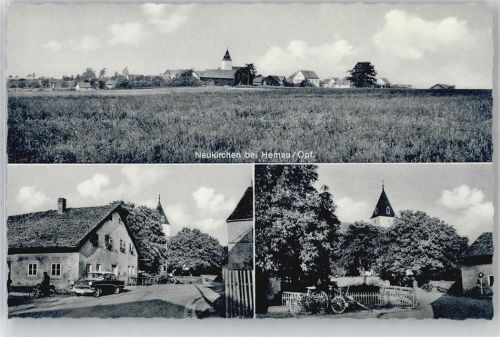 93155 W8416 Hemau - Gesamtbild, Kirche, Auto