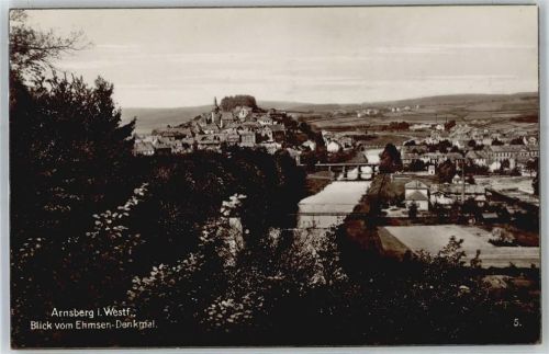 Arnsberg Blick vom Ehmsen Denkmal