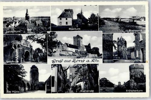 Zons Juddenturm Rheinturm Schlossruine Alte Mühle Krötschenturm