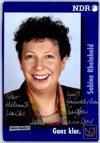 Originalunterschrift Rheinhold, Sabine NDR AKU1