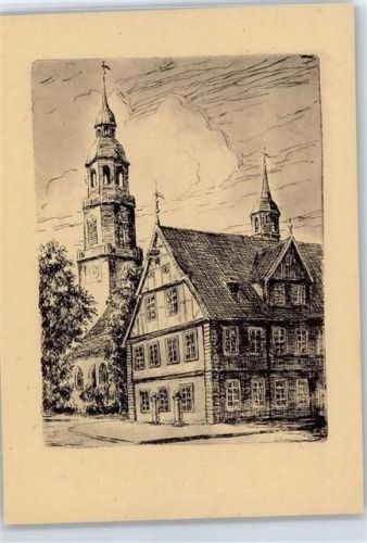 Celle Rathaus und Stadtkirche, Künstler-Karte