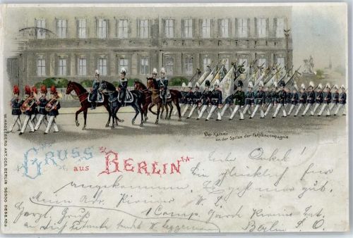 Berlin, unsortiert 1902 Der Kaiser an der Spitze der Fahnenkompagnie