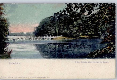 Rendsburg Weisse Brücke über Jungfernstieg Bassin