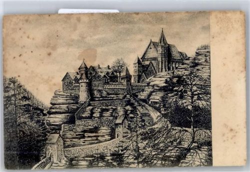 Kurort Oybin Burg und Kloster, Rekonstruktion von Maler Adolf Pilz