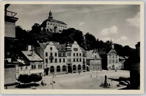 Náchod Marktplatz Rathaus Schloss