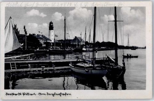 Baltijsk Leuchtturm Hafen Feldpost WK II Königsberg