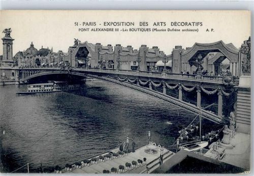 Paris Exposition des Arts Decoratifs Brücke Pont Alexandre III