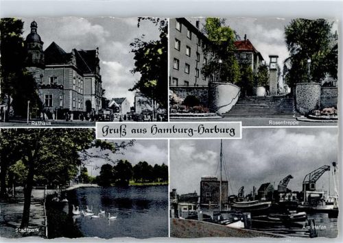 Harburg Rathaus Stadtpark Rosentreppe Hafen