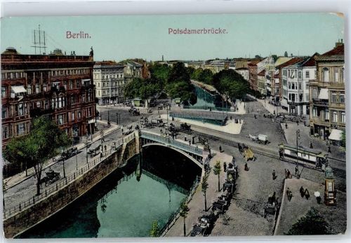 Tiergarten Potsdamer Brücke Litfaßsäule Straßenbahn diverse Handlung