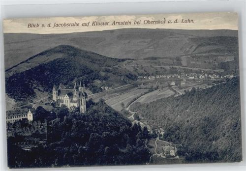 Obernhof 1898 Blick von der Jacobsruhe auf Kloster Arnstein