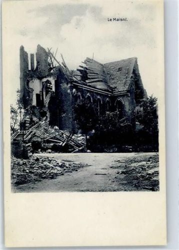 Le Maisnil 1915 Kirche zerstört