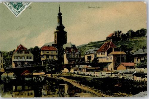 Bad Kreuznach 1907 Kirche Nahe Brücke
