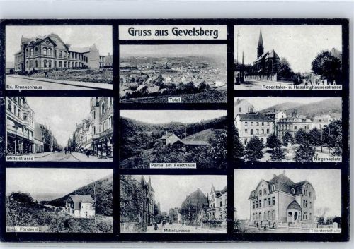 Gevelsberg Krankenhaus Mittelstraße Töchterschule Nirgenaplatz Forsthaus