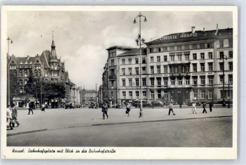 Kassel 1948 Bahnhofsplatz Christl Hospiz